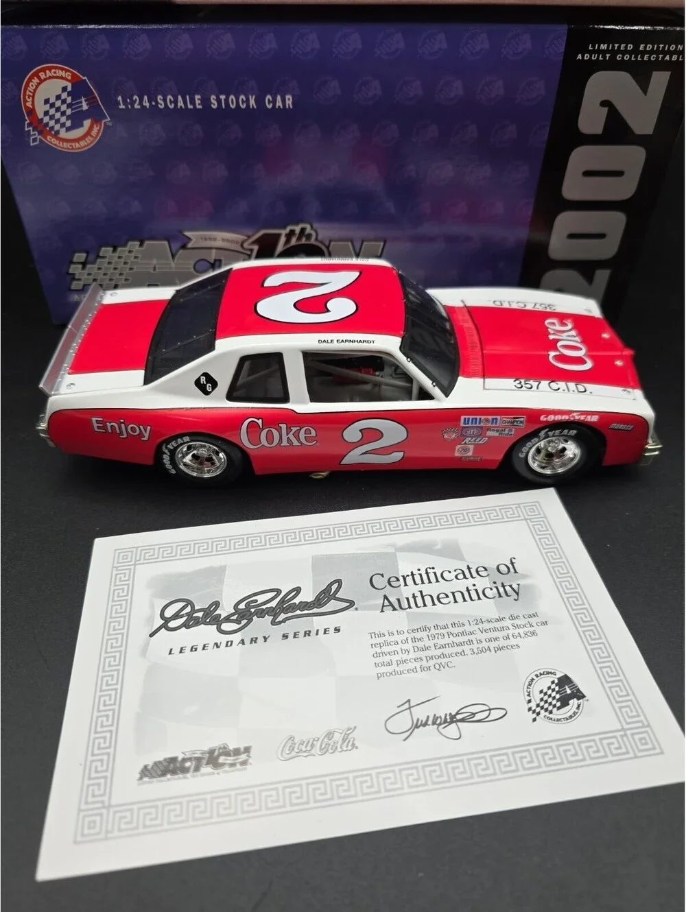 1980 Ventura Dale Earnhardt #2 Coke 1/24 NASCAR Action Diecast Car